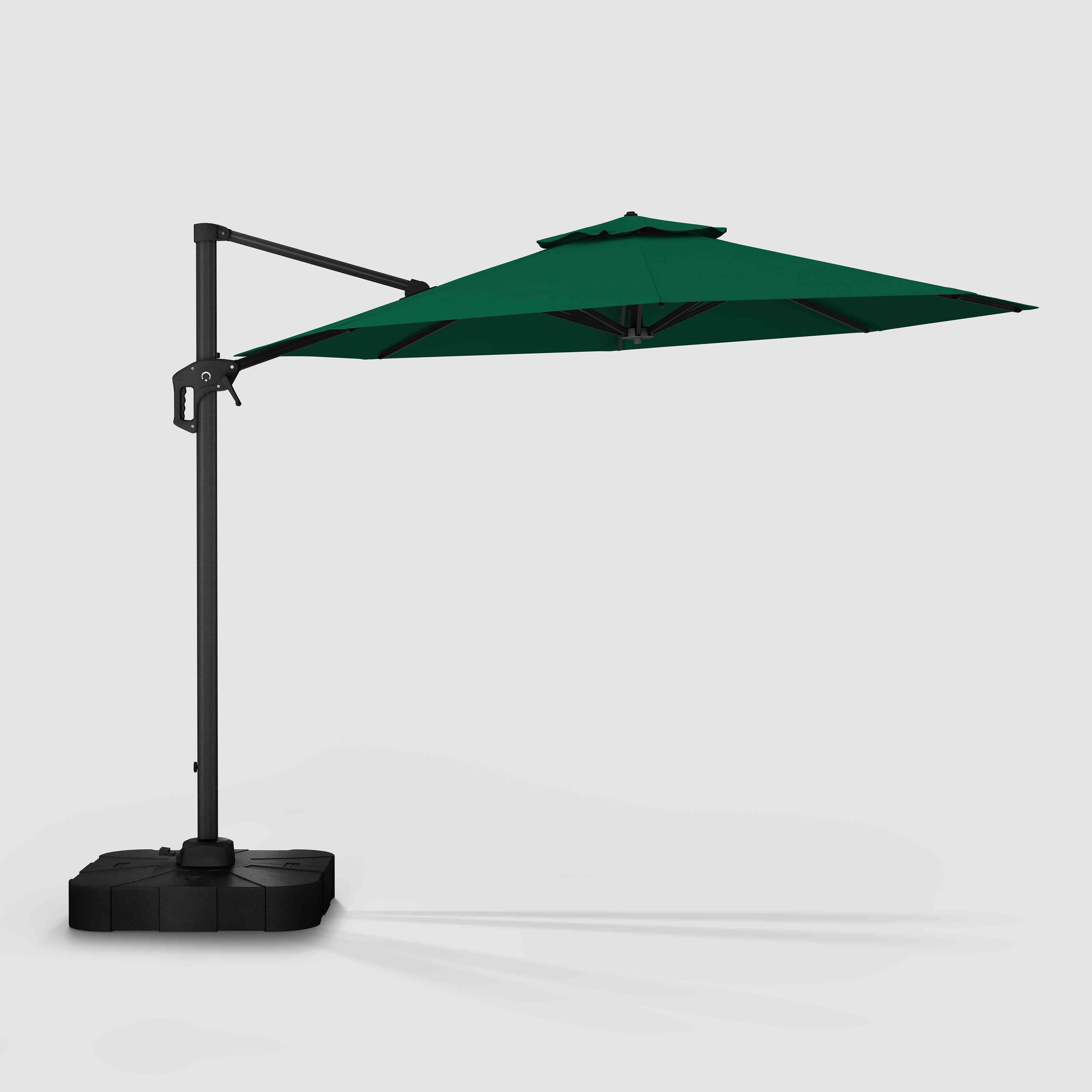 10ft Round Offset Cantilever Sunbrella Patio Umbrella | Wind & Mold  Resistant | Easy Tilt & Rotate | Commercial Grade