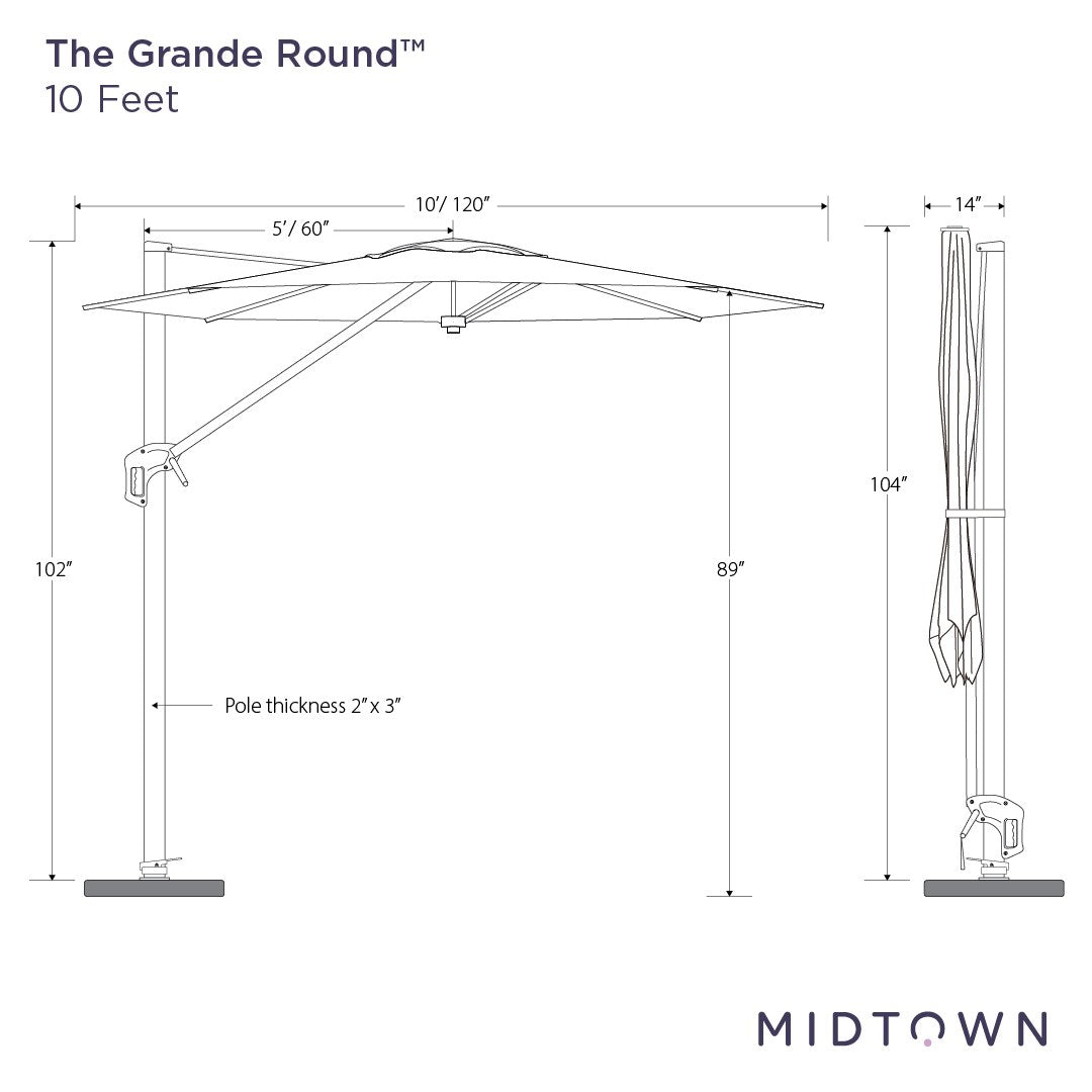 The Grande Round™ - Sunbrella Canvas Natural