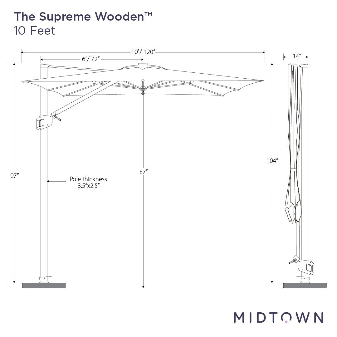 The Supreme Wooden™ - Sunbrella Amarillo