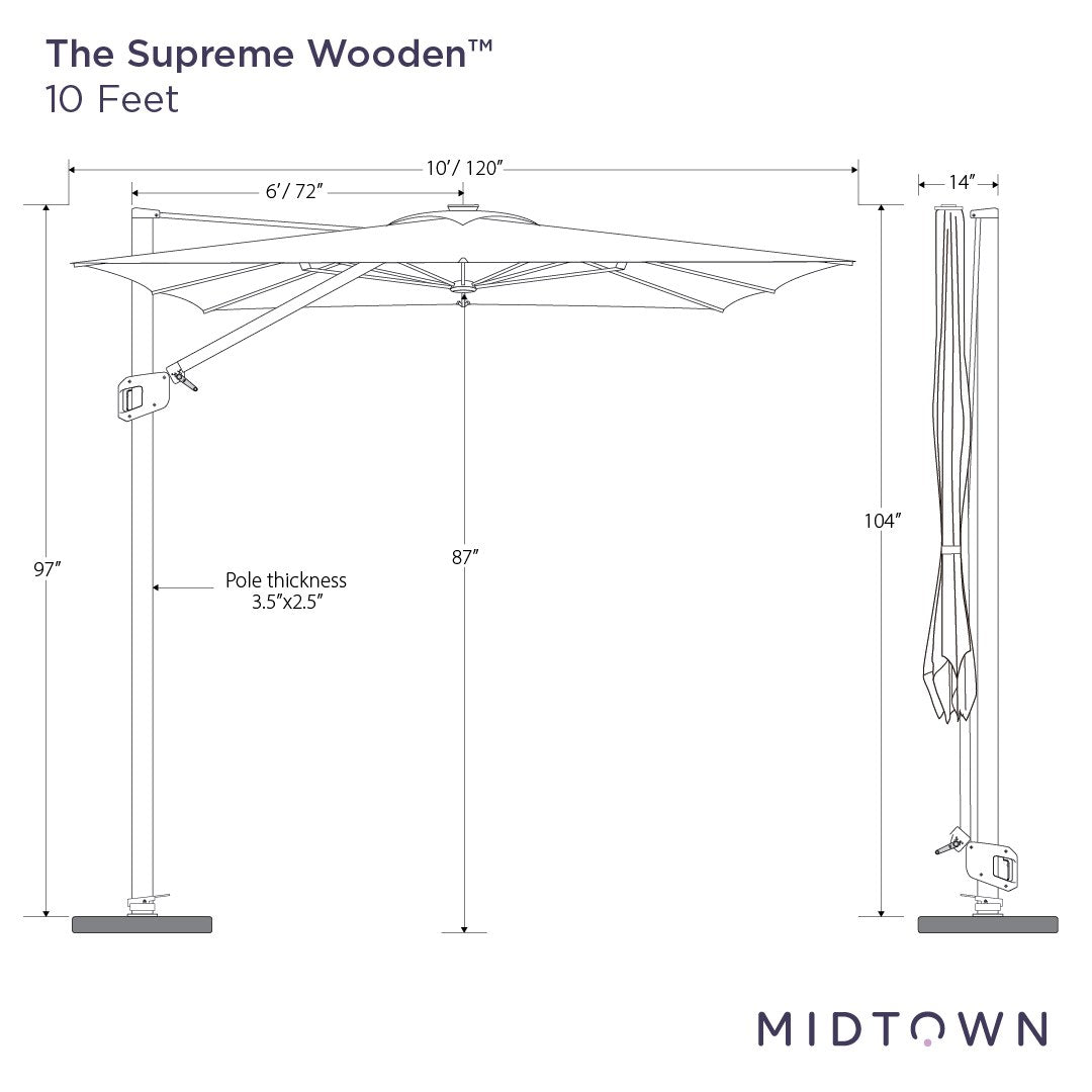 The Supreme Wooden™ - Sunbrella Cabana Regatta